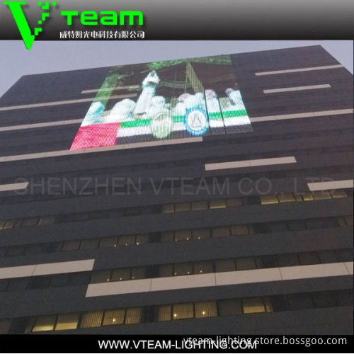 Newest innovation waterproof led flexible led mesh screen for building facade